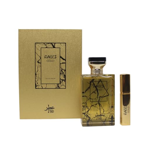 Jo Milano 786 Raees Gold Eau De Parfum Spray for Men - Stylish Aromatherapy, Long-lasting Scent, Versatile Fragrance for
