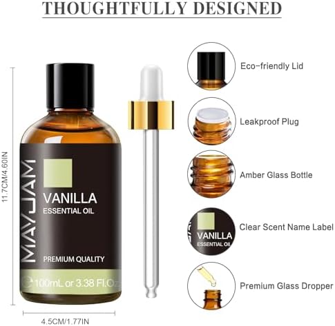 MAYJAM Sandalwood Essential Oil - Pure Fragrance Oil for Diffuser and Soap Candle Making, Ideal for Home and Office, 10