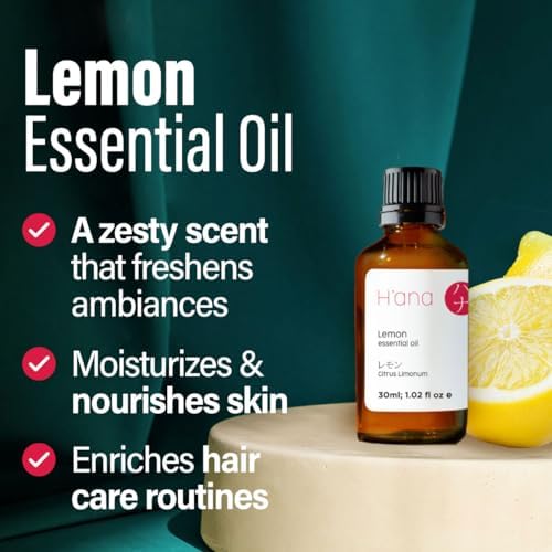 H'ana Sandalwood Essential Oil - 1.02 Fl Oz - for Hair and Skin, Aromatherapy, DIY Soap Making - ClimatePartner Certifie