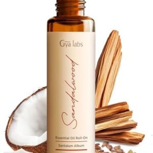 Gya Labs Sandalwood Essential Oil Roll On - Travel Size Roller for Skin, Aromatherapy Relief, ConvenienceClimatePartner
