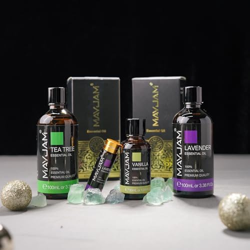 MAYJAM Sandalwood Essential Oil - Pure Fragrance Oil for Diffuser and Soap Candle Making, Ideal for Home and Office, 10