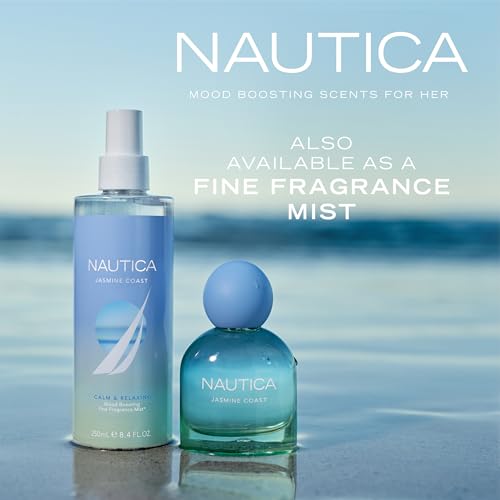 Nautica For Her Rose Island Eau De Parfum, Long Lasting & Mood-Boosting Women's Perfume, 1.6 Fl Oz Vegan Formula
