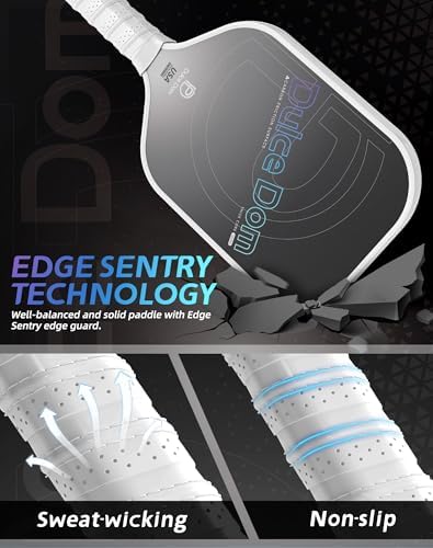 DULCE DOM USAPA Approved Fiberglass/Carbon Fiber Pickleball Paddles Set of 4 for Training | DULCE DOM 4 Indoor Outdoor