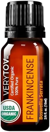 Premium USDA Organic Frankincense Essential Oil - 100% Pure Natural Undiluted for Aromatherapy Diffuser USDA Organic P