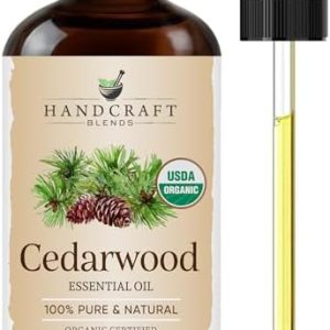 Handcraft Blends Organic Cedarwood Essential Oil - Premium Grade for Diffuser and Aromatherapy - USDA Organic - 1 Fl Oz