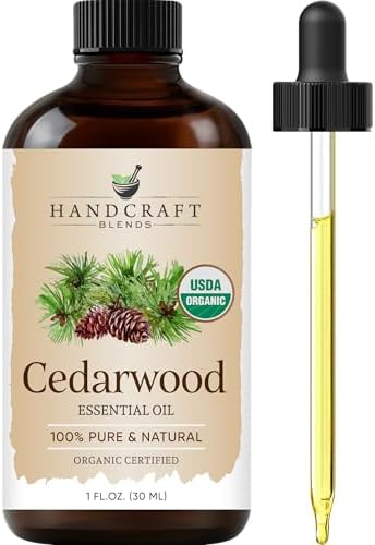 Handcraft Blends Organic Cedarwood Essential Oil - Premium Grade for Diffuser and Aromatherapy - USDA Organic - 1 Fl Oz