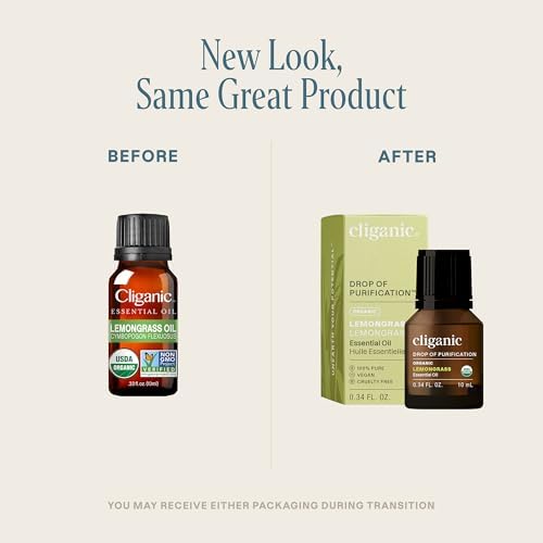 Cliganic Organic Frankincense Essential Oil - Boswellia Serrata, 100% Pure Natural Undiluted, for Stress Relief and Rela