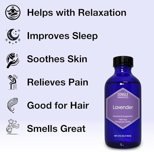 100% Pure Frankincense Essential Oil, Food Grade, for Face and Beauty, by Zongle Therapeutics, 4 OZ | Edible Frankincen