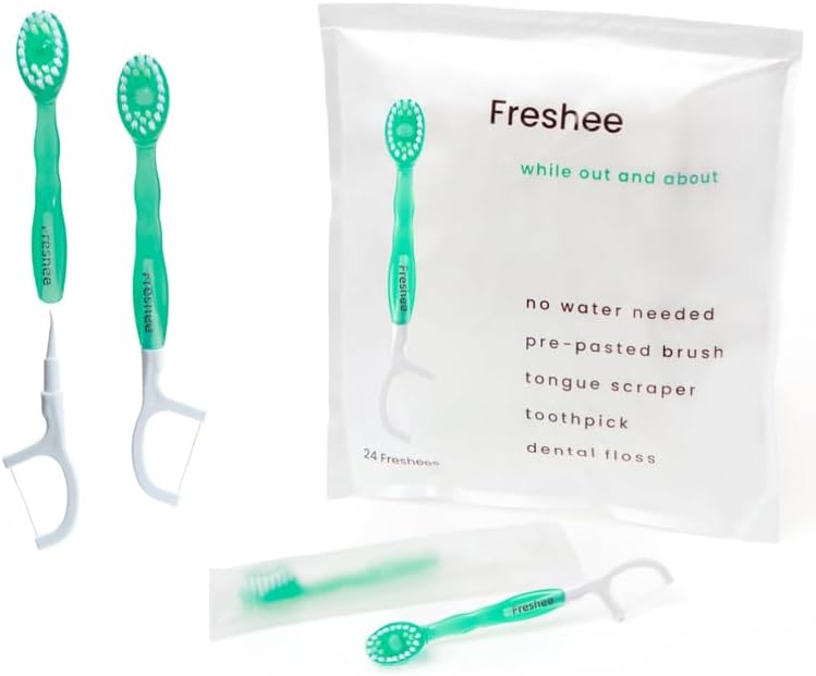 Freshee Paste 5 in 1 Disposable Mini Toothbrush Travel Set