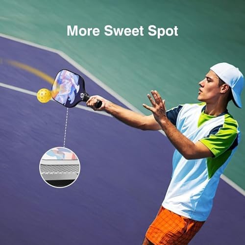USAPA Approved Lightweight Pickleball Rackets for Casual Players | Durable Fiberglass Surface Picks with Polypropylene