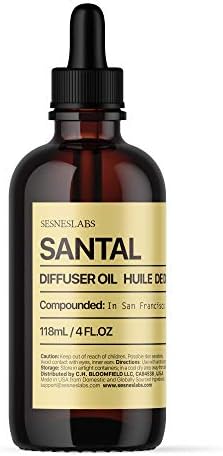 Santal Diffuser Oil Amber Coco Vanilla Cedar Sandalwood Musk for Home Fragrance Projects(.33 oz/10 ml) Santal Diffuser
