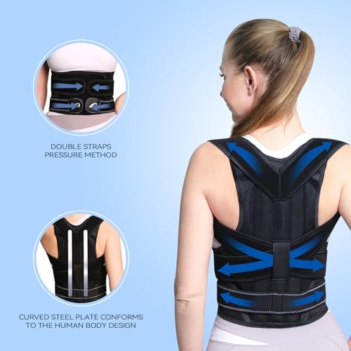 Women's and Men's Posture Corrector Back Brace for Scoliosis/Hunchback/Hump/Thoracic/Spine Support - Full Back Pain Rel