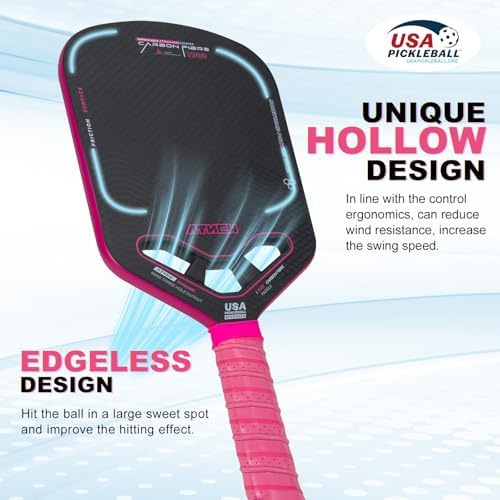 High Performance 3K Carbon Fiber Pickleball Paddle T700 for Advanced Players in Tournamens | USAPA Approved 16MM Thermo