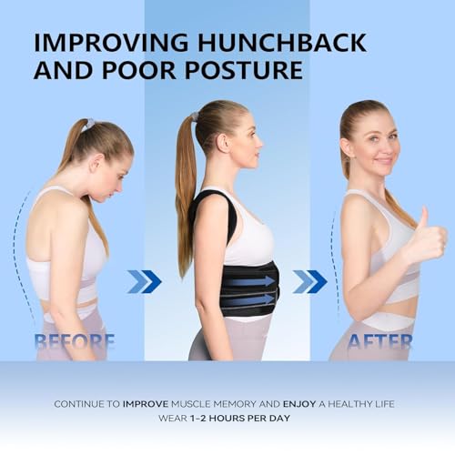 Women's and Men's Posture Corrector Back Brace for Scoliosis/Hunchback/Hump/Thoracic/Spine Support - Full Back Pain Rel