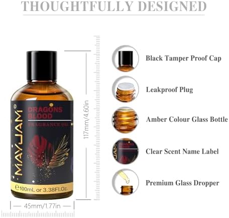 MAYJAM Sandalwood Essential Oil - Pure Fragrance Oil for Diffuser and Soap Candle Making, Ideal for Home and Office, 10