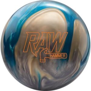 Hammer Raw Bowling Ball - Blue/Silver Pearl - Pro Bowling Balls - High Impact Ball Control - 8lbs 8oz