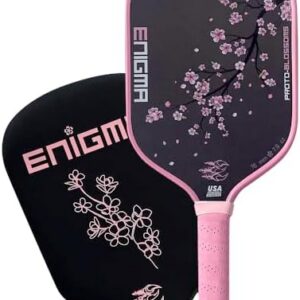 Proto Pickleball Paddle USAPickleball Approved Thermoformed Raw Carbon Fiber Pickleball Paddle with Honeycomb Polymer Co