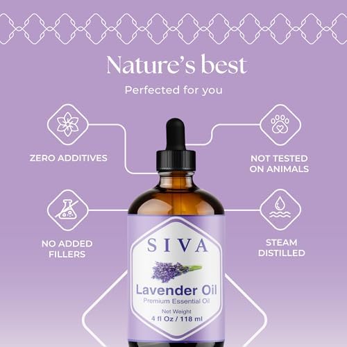 Siva 100% Natural Eucalyptus Essential Oil - 4 Fl Oz – Diffuser and Skin Care - Perfect for Aromatherapy and Hair Care