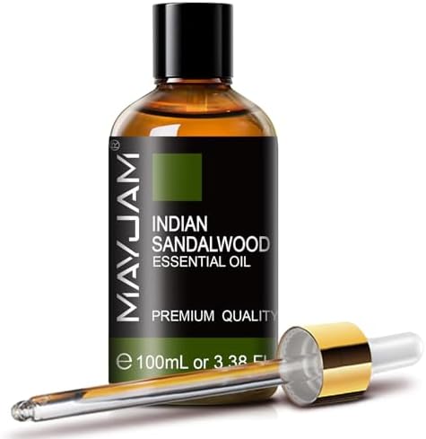 MAYJAM Indian Sandalwood Essential Oils for Skin Care and Hair Care - 100ml MAYJAM Indian Sandalwood Essential Oils fo