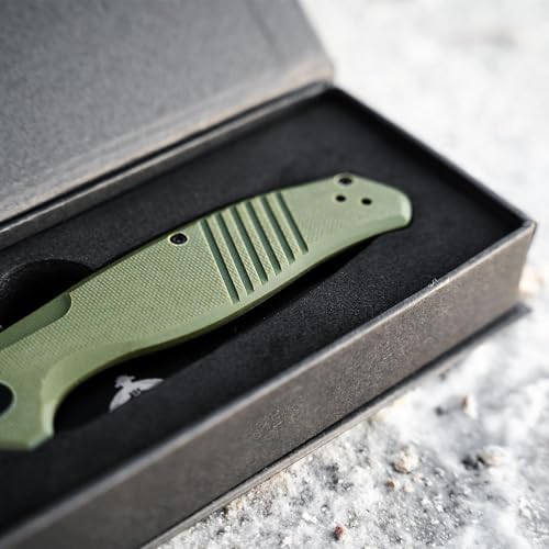 Tactical D2 Pocket Knife for Men | |75" D2 Knife Steel EDC Knife with Case | Best Men's Work & EDC Pocket Knife