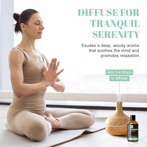 MAYJAM Indian Sandalwood Essential Oils for Skin Care and Hair Care - 100ml MAYJAM Indian Sandalwood Essential Oils fo