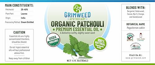 Grimweed Apothecary USDA Organic Cinnamon Essential Oil - Therapeutic Grade - 15mL - Diffuser Oil - 100% All Natural - w