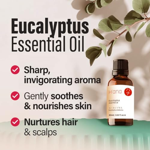 H'ana Sandalwood Essential Oil - 1.02 Fl Oz - for Hair and Skin, Aromatherapy, DIY Soap Making - ClimatePartner Certifie