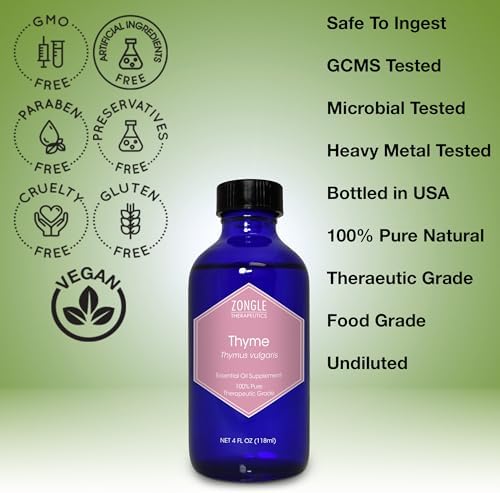 100% Pure Frankincense Essential Oil, Food Grade, for Face and Beauty, by Zongle Therapeutics, 4 OZ | Edible Frankincen