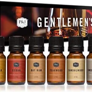 P&J Trading Fragrance Oils for Diffusers - Home Fragrance Scents - Gentlemen's Cedar & Sandalwood Car Diffuser Scents