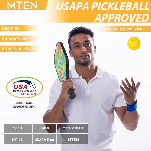 USAPA Approved Fiberglass Surface Pickleball Set for Men and Women Global Recycled Standard