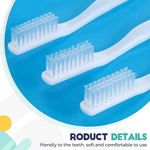 CHENGU 200 Pack Individually Wrapped Disposable Toothbrush for Adults Travel Hotels Donation(White) CHENGU Soft Bristl