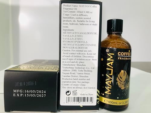 MAYJAM Sandalwood Essential Oil - Pure Fragrance Oil for Diffuser and Soap Candle Making, Ideal for Home and Office, 10