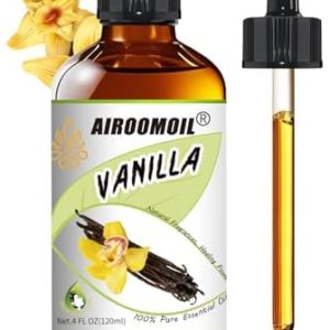 100% Pure & Natural Vanilla Essential Oil 4 fl oz for Diffusers & Aromatherapy | 4 fl oz 100% Pure & Natural Vanilla Oi