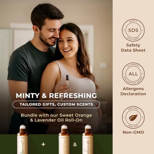 Gya Labs Frankincense & Somali Myrrh Essential Oil Roll On - Convenience - Camping Enthusiasts - Aromatherapy Relief, Cl