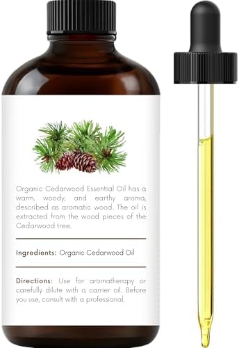 Handcraft Blends Organic Cedarwood Essential Oil - Premium Grade for Diffuser and Aromatherapy - USDA Organic - 1 Fl Oz