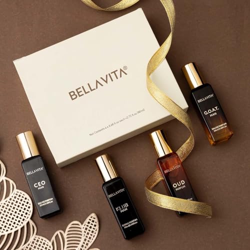 Bella Vita Luxury Long Lasting Perfume Gift Set for Men | Woody, Citrusy, Oud Premium Fragrance Gift Set for Men | Bell