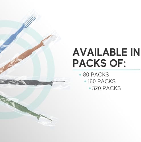 Avistar 80 Prepasted Disposable Toothbrushes for Travel and Camping - Single Use Pre Pasted Toothbrushes with Built-in T