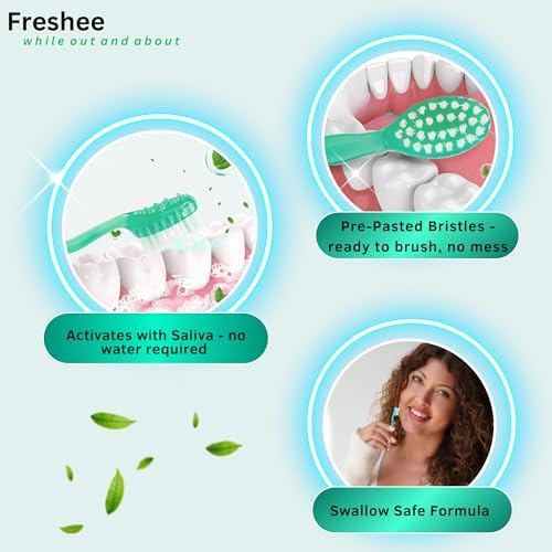 Freshee Paste 5 in 1 Disposable Mini Toothbrush Travel Set