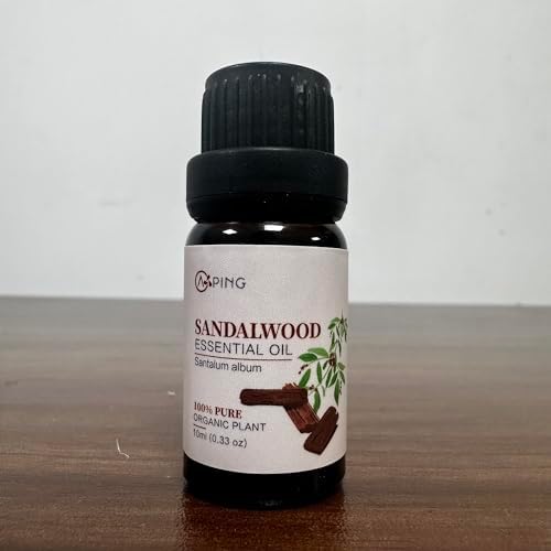 Sandalwood & Clary Sage Essential Oils for Aroma and Spa - 100% Pure Organic Natural Plant Oils, 2x10ML Sandalwood & C