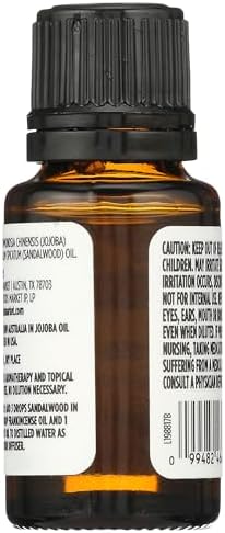 365 by Whole Foods Market Sandalwood in Jojoba Oil Essential Oil for Relaxation, 0.5 Fl Oz | 365 by Whole Foods Market