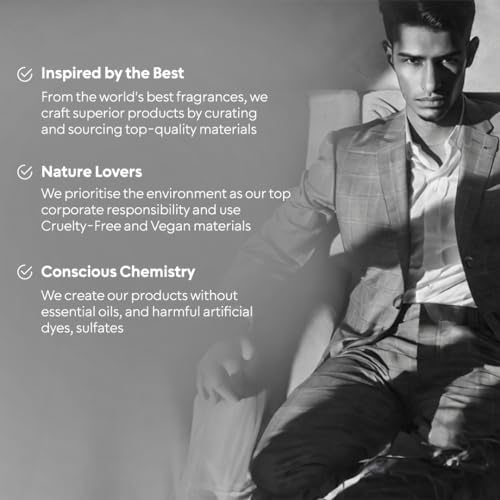 BellaVita Men's Long-Lasting Eau De Parfum | Natural Notes for Men | |4 fl.oz | Fresh Perfume | Oriental Fragrance