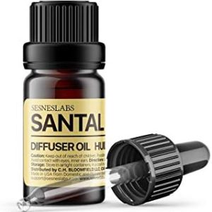 Santal Diffuser Oil Amber Coco Vanilla Cedar Sandalwood Musk for Home Fragrance Projects(.33 oz/10 ml) Santal Diffuser