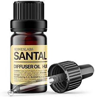 Santal Diffuser Oil Amber Coco Vanilla Cedar Sandalwood Musk for Home Fragrance Projects(.33 oz/10 ml) Santal Diffuser