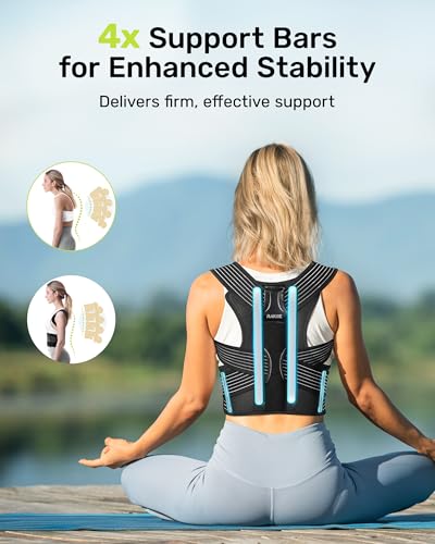ClimeCo Certified Posture Corrector for Women and Men, Upgraded Back Brace with Enhanced Support, Shoulder Straightener