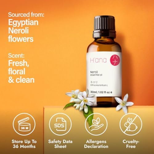 H'ana Sandalwood Essential Oil - 1.02 Fl Oz - for Hair and Skin, Aromatherapy, DIY Soap Making - ClimatePartner Certifie