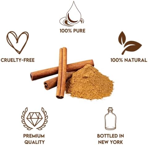 Premium Cinnamon Oil 4 Fl Oz for Cleaning and Aromatherapy - 100% Pure, Natural & Therapeutic - Perfect for Indoor and O