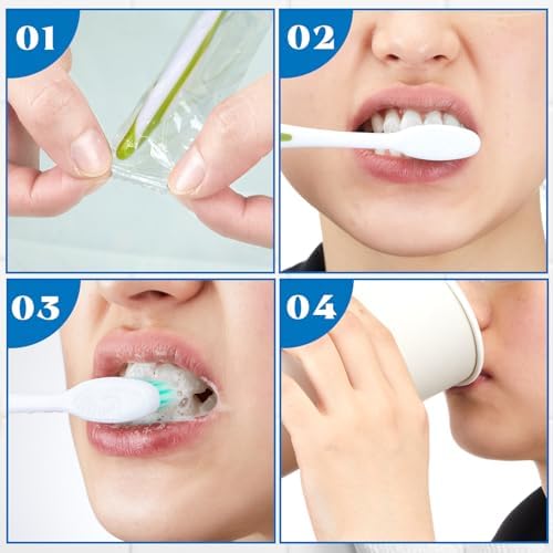 Maxcheck Colorful Prepasted Toothbrushes for Travel and Hotel Use (200 Pack, Blue,Orange,Green,Purple) Maxcheck Prepas