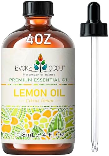 Evoke Occu Peppermint and Lemon Essential Oils - Refreshing and Hydrating for Home and Office - 4 Fl Oz