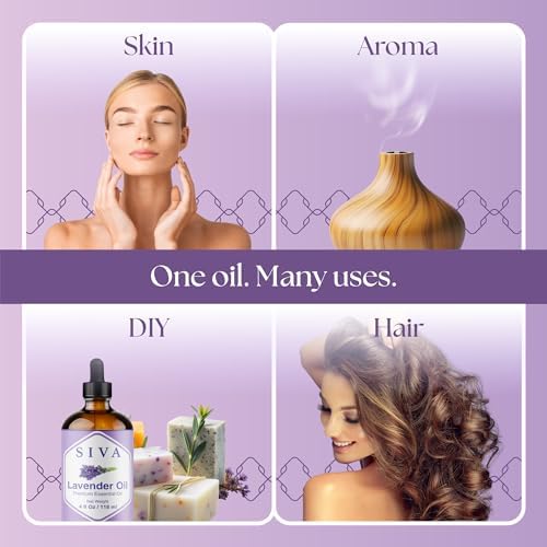 Siva Rosemary Essential Oil - 100% Natural Rosemary Oil – for Skin Care, Hair Care, Aromatherapy - 4 Fl Oz with Dropper