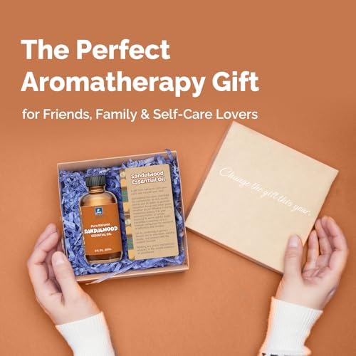 100% Pure Sandalwood Oil for Diffuser, Skin, Hair, & Body | Sandalwood Essential Oil for Men & Women, Aromatherapy & Ma